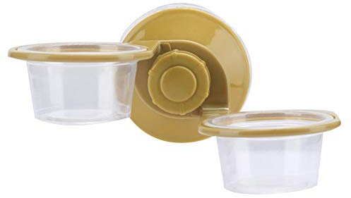 Ciotola per rettili, ciotola per cibo per rettili, ciotola per acqua fissa con cestello e ventosa, accessori per mangiatoia per animali domestici (doppia ciotola)