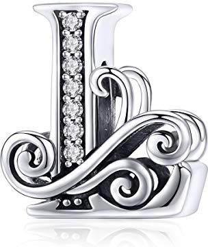 Lorrifal Charme Lettre de L'alphabet Argent Sterling 925 Avec AAAAA Zircone Femmes Perles Charm Compatible Pour PANDORA Vrai Breloque & European Bracelet
