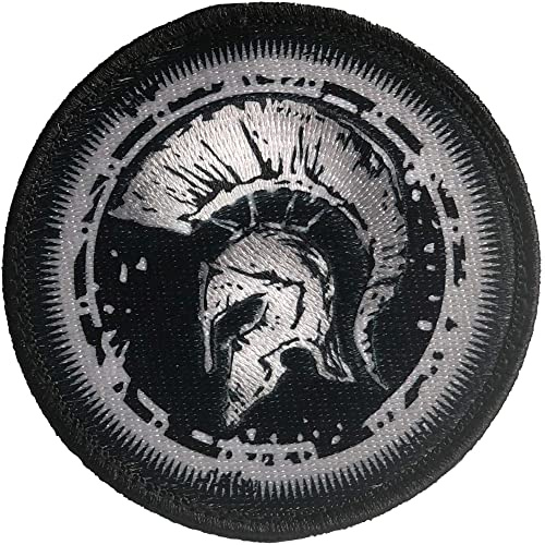 Spartan Hjälm Patch 100% Broderad - Moral Velkro - Airsoft - Spartan Sköld Badges - För Ryggsäckar - 3 Cirkel Taktisk Patch