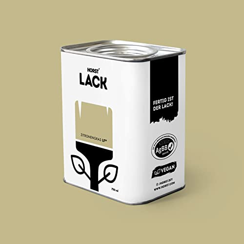 Horst Lack Zitronengras matt 0,75L - Wetterfester Möbel-Lack für Holz, Metall & Kunststoff - Hohe Deckkraft - Geruchsneutral- Spritz- & Tropffrei - Vegan - Grün
