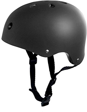 Grebest Cycle Helmet for Kids & Adult,Ultralight Adjustable Breathable Impact Resistance Ventilation Safety Helmet for Cycling Skateboarding Roller Skating Black M Black