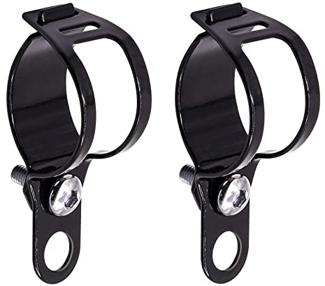 Biqing 1 Paar Blinker-Halterung für Motorrad, 27 – 35 mm, Universalhalterung für Blinker, Gabel, Motorrad, Metall, zur Umsetzung der Gabel (schwarz)