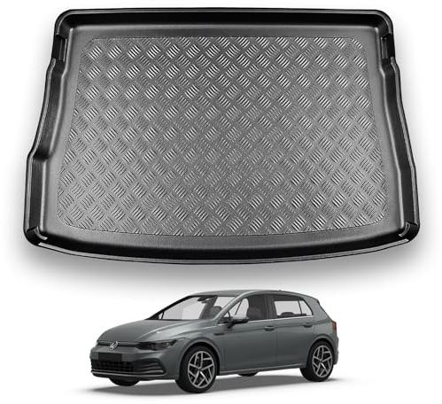 NOMAD Boot Liner Mat for VW Golf Hatchback 2019+ [Upper Boot Position] | Tailored PE Car Boot Protector Tray, Waterproof Raised Edge Trunk Mat, Easy Clean Cargo Floor Liner