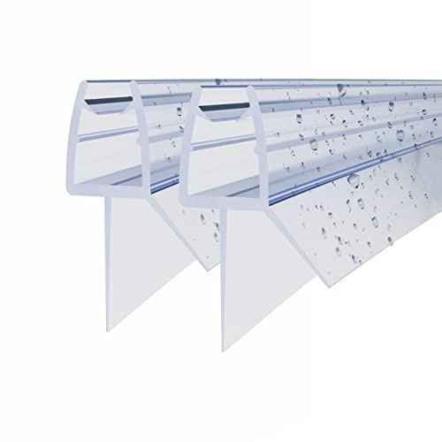 WITEN&NOCK Duschdichtung 2 x 80cm Für Duschtüren Duschkabinen Badewannenaufsätze Duschdichtungen Ersatzdichtung für 5mm/ 6mm Glasdicke Wasserabweiser Schwallschutz Spritzschutz
