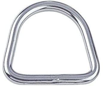 D-Ringe aus Edelstahl 5X30mm 5 Stück geschweißt und poliert, D-Ringe aus A4 V4A- AISI 316 - NIRO, Nirosta (ideal als Bindeglied zwischen Ketten und Hundeleinen)
