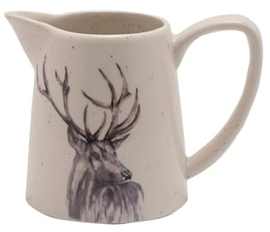 Widdop Ceramic Mini Jug - Majestic Stag with Speckled Effect by Meg Hawkins - Lovely Gift Idea