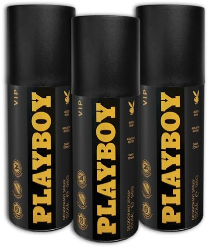 3 er Pack Playboy Men VIP Deodorant Deospray 3 x 150 ml