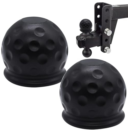 ZHIYUQL® 2 Stück Abdeckkappe Anhängerkupplung Abdeckung Schutzkappe Schwarz | Universal Kappe Gummi Kappe Schutz Anhängerkupplung Schutzkappe für Anhänger PKW LKW RV, Ø 50 mm