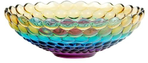 JUNYFFF Portafrutta in Vetro, Ciotola Creativa per Frutta, Ciotola per Frutta da Cucina, Piatto Decorativo per Frutta, Dessert Wedding Candy Serving Plate Decorative Bowl, 30Cm,A