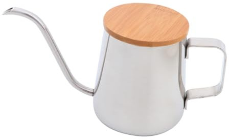 BRIGHTFUFU Caffettiera Con Filtro Piccolo caffettiera lattina di caffè bollitore per il caffè Acciaio inossidabile Macchina per il caffè Di legno Caffettiera Espresso Isolato