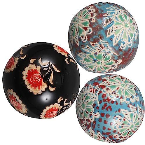 PRETYZOOM 3stücke Schwimmende Keramik-dekokugeln Vintage-Stil Bunte Porzellan-bälle Für Aquarium Garten Tischdeko Kreative Runde Wohnaccessoires