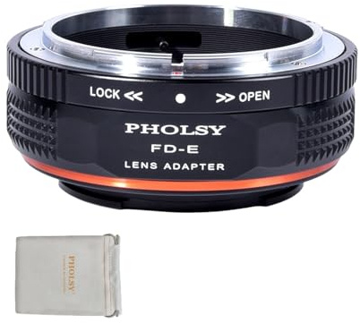 PHOLSY Manueller Objektivadapter: Kompatibel mit Canon FD/FL Objektiv und Sony E (NEX) Kameragehäuse