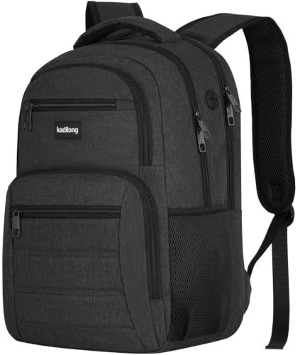 kadilong Sac à dos pour ordinateur portable - Sac à dos pour homme - Sac à dos d'école pour adolescents et garçons - Antivol avec chargeur USB et compartiment pour ordinateur portable