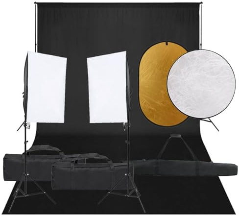 ShGaxin Kit per Studio Fotografico con Set Luci, Fondale e Riflettore,Studio Foto,Fotografia,Illuminazione e Studio,Luci e Flash da studio-3094759