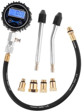 Digital kompressionsmätare Tryckmätare Testersats Motor Auto Bensin Gasmotor Cylinder Motorcykel Tryckmätare My17 19 Digital tryckmätare