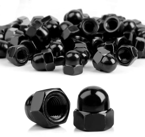 BCENG Écrou Borgne M8 50 Pièces Galvanisés Ecrous à chape M8 Dôme Tête Capuchon Hexagonal M8 Capuchon de Boulon Écrous Borgnes Galvanisé Écrous Borgnes pour Vis de Vélo Tiges Filetées