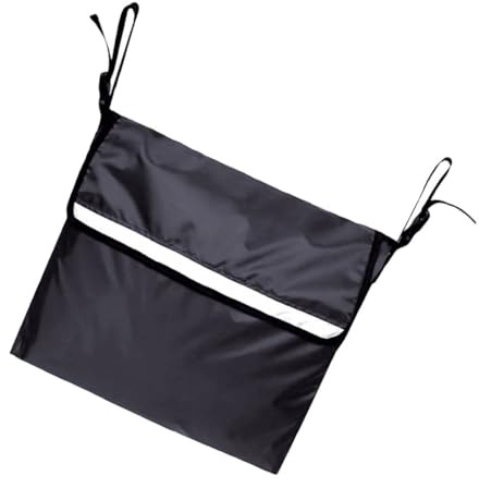 PACKOVE Rollstuhl Rückenorganizer Rollstuhl Zubehörtasche für Rollstühle Scooter Wasserabweisend Großes Fassungsvermögen Polyester Schwarz