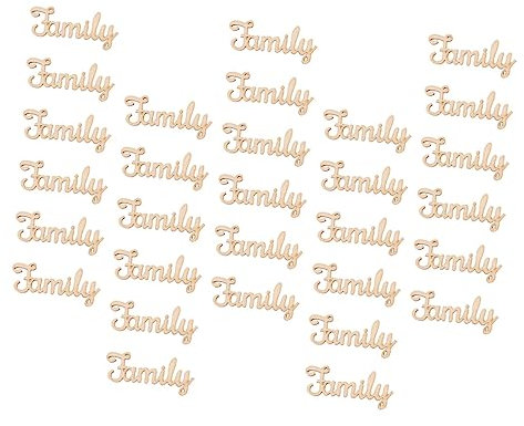 TEMPNAP 30stücke Holz Hängendes Schild Wohnkultur Zubehör Für Familienworte Handwerk Fein Verarbeitet Naturmaterial Für Heimdekoration Und Feste Geeignet