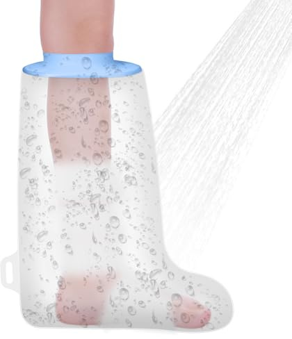 AOOWU Protection Platre Jambe Enfants Etanche, Sac Douche Platre Réutilisable Et Durable, Protection Étanche Pour Platre Protecteur De Bandage, Protection Platre Douche Pour Gardez Les Plaies Au Sec