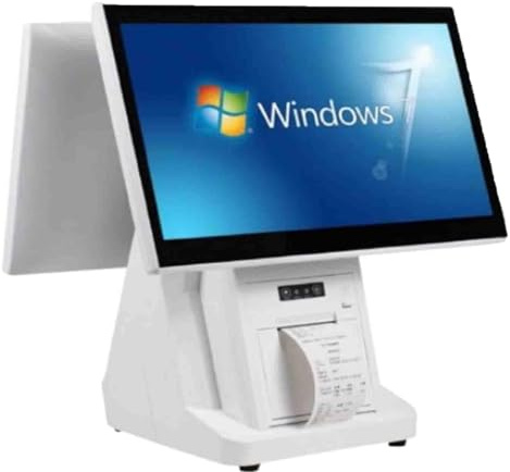 ZHIXUMM Monitor De Caja Registradora Pos Todo En Uno De 20,4 Pulgadas, Pantalla TáCtil Pos De 17 Pulgadas, 8 GB De Ram, Ssd De 128 GB, Windows, para PequeñAs Empresas Y Restaurantes.