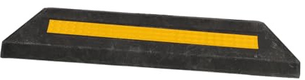 Mipcase Blocco Ruota in Gomma Resistente Antiscivolo Per Auto e Camper, Fermaruota Per Garage e Parcheggio Esterno, Limitatore Ruote Facile Da Installare, Compatibile Con Veicoli Di Divers