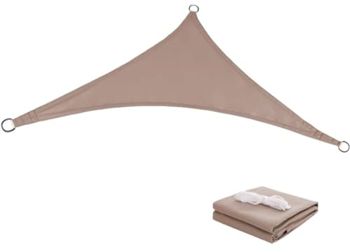 Vela Ombreggiante Tendalino parasole triangolare for esterni, impermeabile, con protezione UV(Khaki,4mx4mx4m)