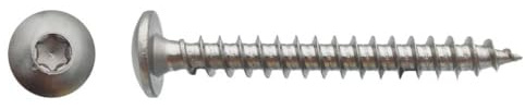 100 Vis Bois pour Penture Torx TX30 7 x 60 mm - Inox A2 - D-Work