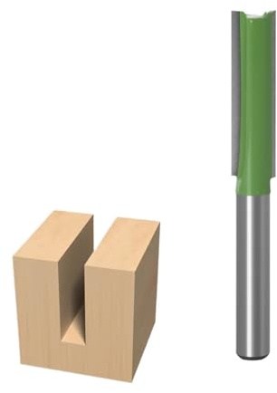 Router Bit 1/4′′ 6mm Shank Single Double Flute Straight Bit Milling Cutter for Wood 6MM Tungsten Carbide Router Woodwork Tool Set(6x8x30mm)