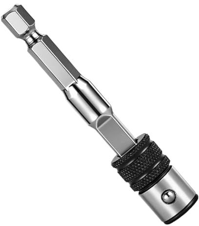 Adaptador de Punta de Taladro Acoplamiento de Vástago Hexagonal de 6,35 mm | Adaptador de destornillador de cambio rápido con autobloqueo para Destornillador, Tuercas, Construcción, Electricista,