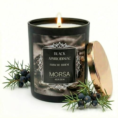 MORSA Duftkerze L’Eau D’Orient im Glas – exotisch & sinnlich mit Yuzu, Jasmin & Sandelholz - 100% Wachs handgegossen 650g - Kerze mit Deckel mit Brenndauer ca. 60h - Qualität aus Deutschland