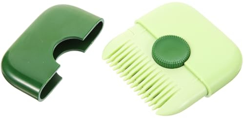 Healeved Peine recortador de puntas abiertas manual para mujeres y niñas, plástico verde, diseño delicado para uso al aire libre y viajes