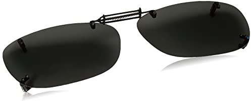 Dioptics unisex adult Solar Shield K Rec Sunglasses Clip On Sunglasses, Grey, 56 mm US