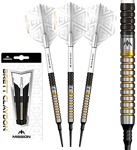 Mission Brett Claydon Black and Gold 90% - Softdarts 21 Gramm