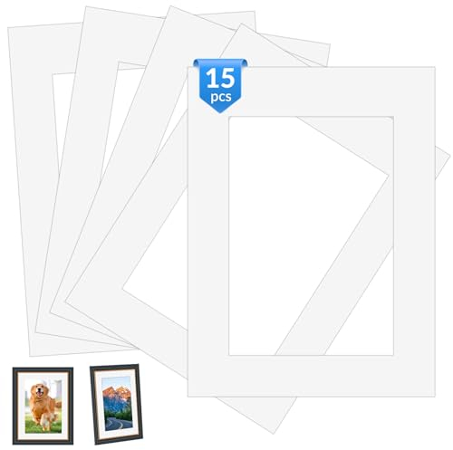 BOSCOW 15 Piezas Paspartu A Medida Marco Fotos Passepartout Carton Paspartú Fotos Pared para Proteger Fotos, Carteles, Pinturas, Trabajos FotográFicos Y Artes (30 * 40cm)