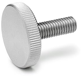 Ganter Normelemente | Flache Rändelschrauben | Rändelschrauben (niedrige Form) | DIN 653-M10-30-NI | 1 Stück | Edelstahl | Gewinde: M10x30