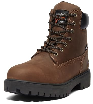 Timberland PRO Men's Direct Attach 6 Inch Steel Safety Toe Insulated Waterproof Industrial Work Boot, Brown-2024 NEW, 10.5 W