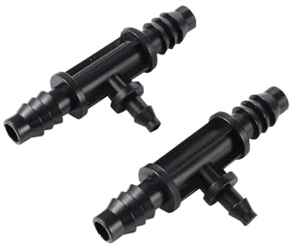 XUXPFJ 20 Stück Variabler Innendurchmesser von 8 mm bis 4 mm, Schlauch-T-Stück, Schlauchverteiler, mit Widerhaken versehene Wasserschlauch-Verbindungsstücke, Garten-Bewässerungsschlauch-Armaturen