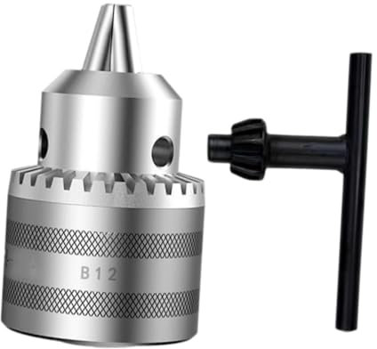 KiBcsLic Mandrin de Conversion pour Meuleuse d'Angle en Acier Carbone, Adaptateur Perceuse Électrique, Mandrin Haute Résistance, Accessoire de Conversion pour Outil Compatibilité M10x1.5, avec Clé