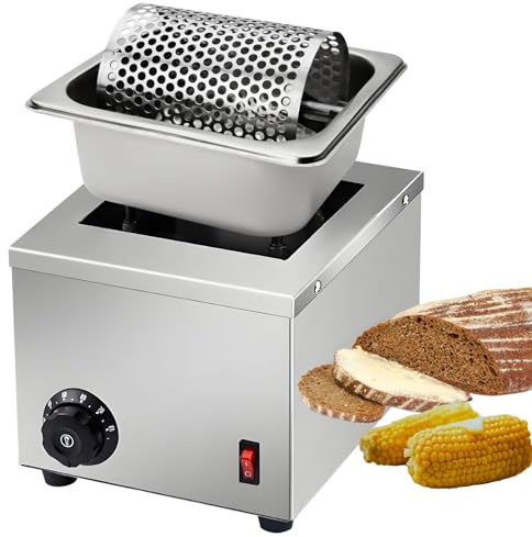 moupeaktain Eléctrico Rodillo para Ruedas, Rodillo De Mantequilla De Acero Inoxidable, Distribuye La Mantequilla Uniformemente sobre Hamburguesas, Pan Y Tostadas, para Barbacoas, Camping Y Cocina
