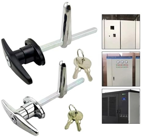 Gettimore T-Shaped Handle Lock Garage Door, Anti-Theft Zinc Alloy Lock Caravan, Trailer, and RV, Weather