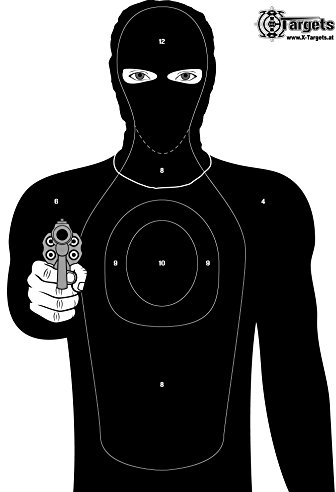 Große Zielscheiben Criminal Target / 50x70 cm/Papier 120g/m² (5 Stück)