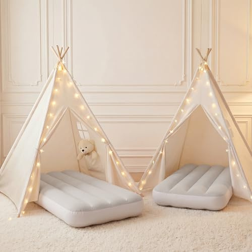Wilwolfer Teepee Tent for Kids Sleepover Party, Indoor Girls Slumber Party