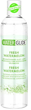 Gleitgel Waterglide Erlebnis- und Gleitmittel 'Wassermelone' für erfrischende Erlebnisse, kondomfreundlich für gefühlsechtes Empfinden, 100ml