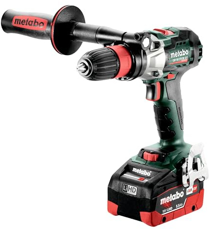 metabo Akku-Gewindebohrer GB 18 LTX BL Q I - 18 V, CAS, 130 Nm, M12 Gewinde - Schnellwechsel-Gewindebohrfutter, Impulsfunktion, Drehmomentüberwachung - Inkl. 2 Akkus 5.5 Ah, Ladegerät und metaBOX