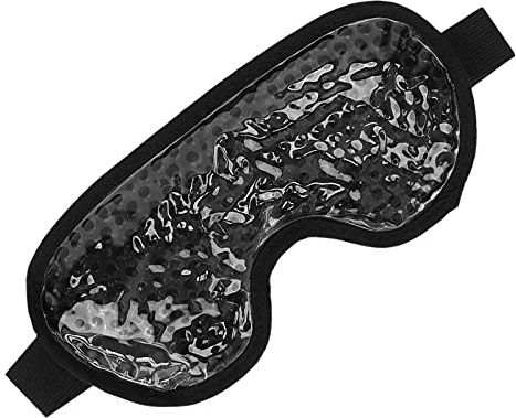 Paquete de Ojos con Perlas de Gel, Paquete de Ojos de Gel Refrescante, Reutilizable Paquete de Ojos de Compresa Fría Y Caliente para Ojos Hinchados Belleza Relajante Dormir Dolor de Cabeza(Negro)