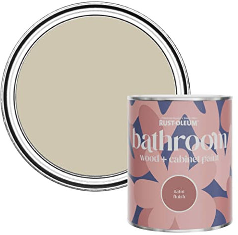 Rust-Oleum Grey Moisture Resistant Bathroom Wood and Cabinet Paint in Satin Finish - Silver Sage 750ml