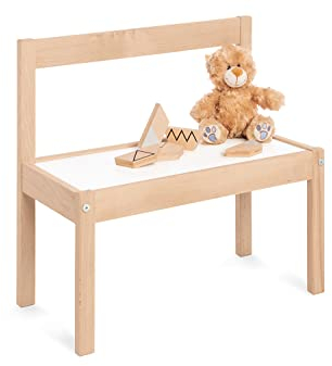 Kinderbank 'Olaf' von PINOLINO, Sitzbank für Kinder, mit Rückenlehne, Natur