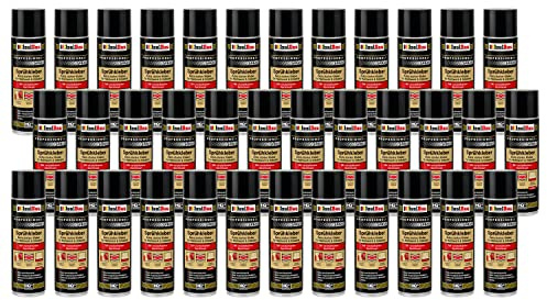 Isolbau Sprühkleber 36 x 500 ml - Extra starker Kleber für Heimwerk & Industrie - Klebe-Spray für Schaumstoff, Holz, Stoff, Leder, Filz uvm