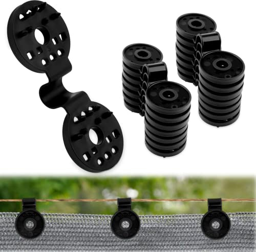 50 Pcs Shade Cloth Clips, Shade Cloth Plastic Clips Greenhouse Shade Cloth Fix Clamp, Windproof Awning Clamp Grip Tarp Clips for Sunshade Net, Anti Bird Netting, Garden Netting, Patio Accessories