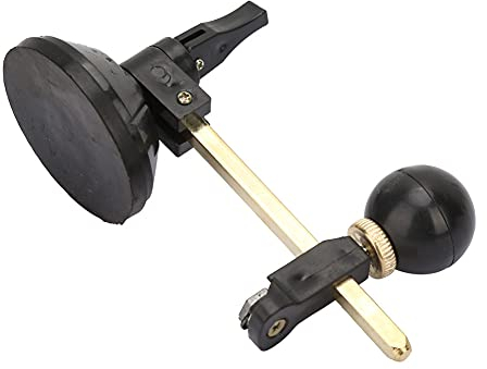 Coupe-Verre Circulaire 6 Roues avec Ventouse Diamètre 20cm/7.9in pour Coupe Carreaux et Vitrage Poignée à Bouton Rond pour Précision Outil Professionnel Céramique et Verre